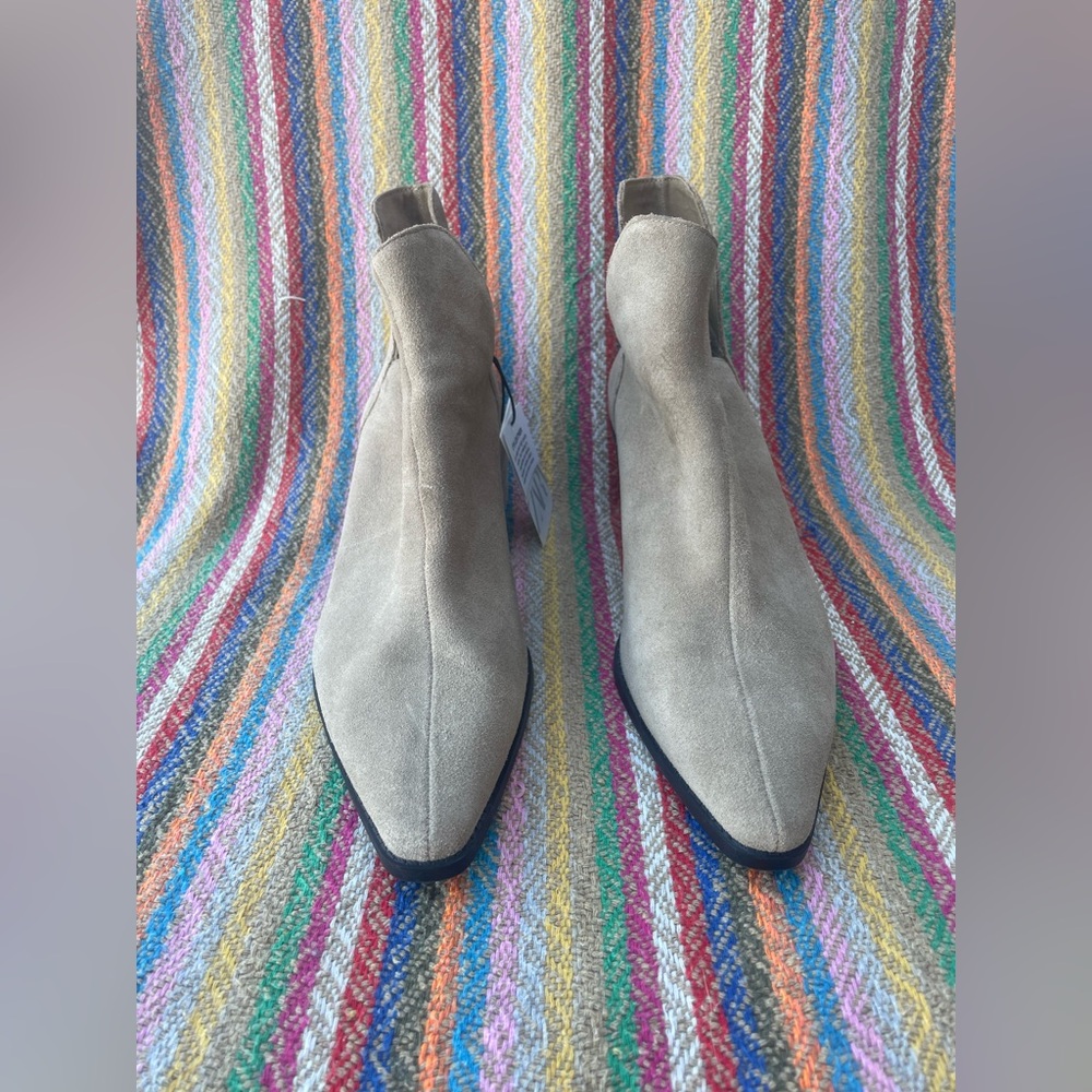 New Zara Suede Ankle Booties Sz 9